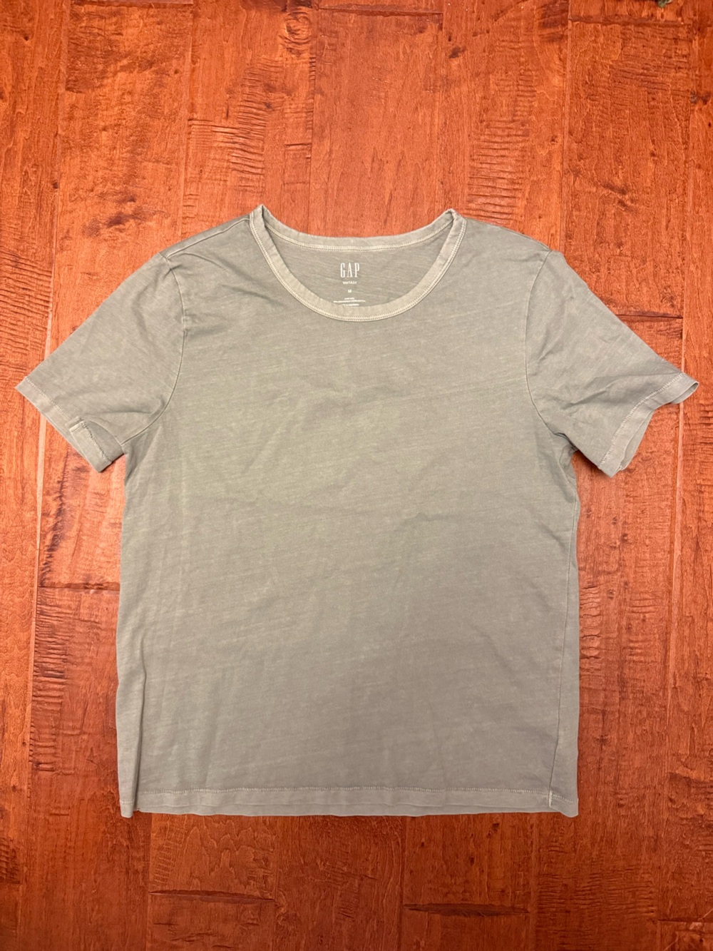 GAP Organic Cotton VintageSoft T-Shirt in Sage Green - Picture 8 of 11